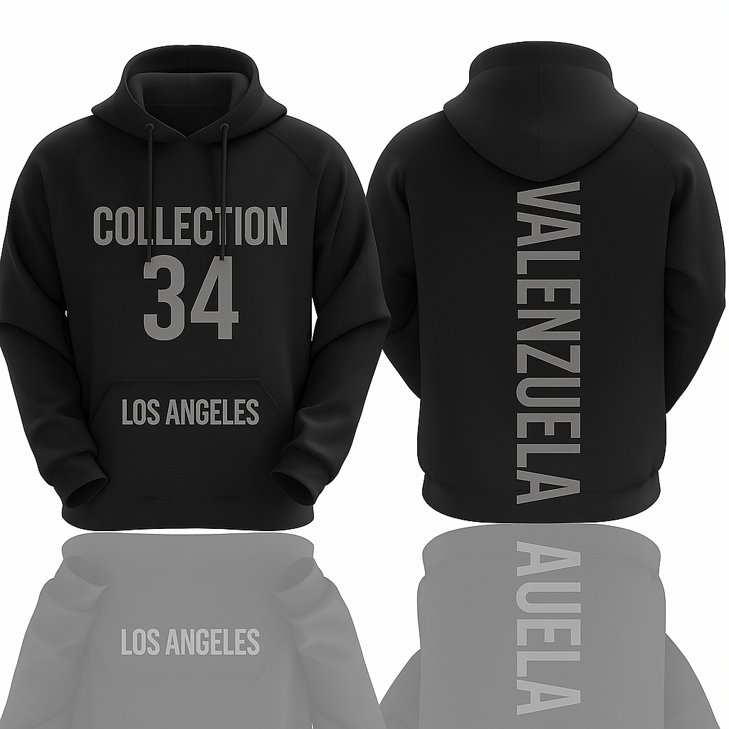Collection 34 Adult hoodie - black and silver -