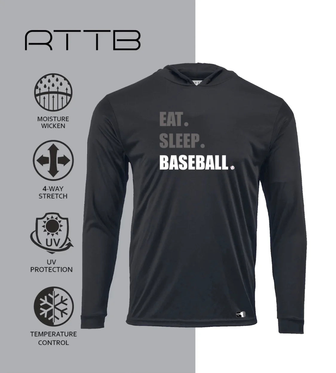 Youth Eat Sleep Baseball PERFORMANCE HOODIE