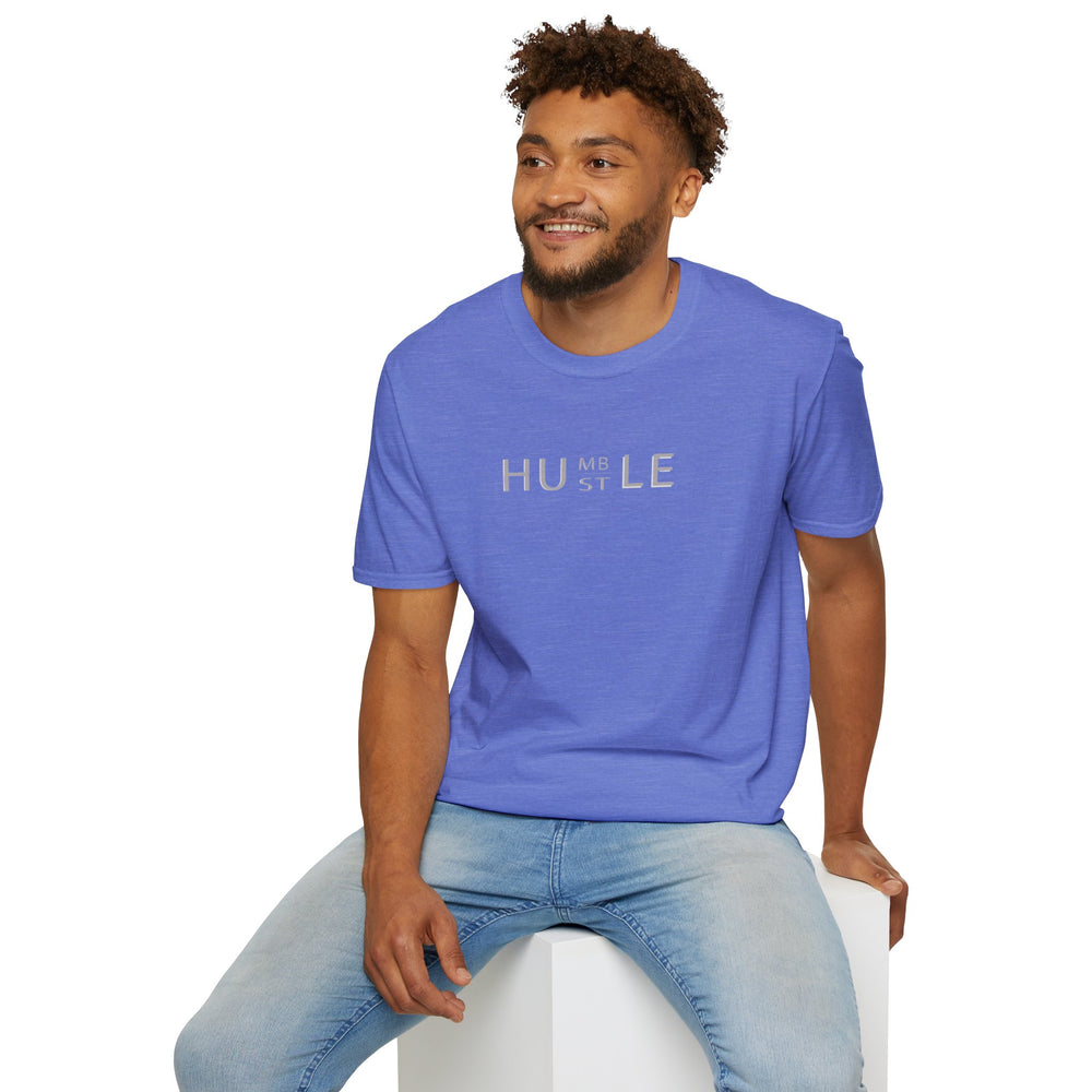 
                      
                        Mens humble/hustle heather blue tee
                      
                    