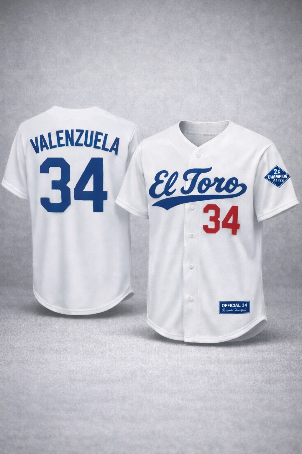 Licensed - Youth Fernando Valenzuela Autentic EL Toro Jersey - - ships April 15th