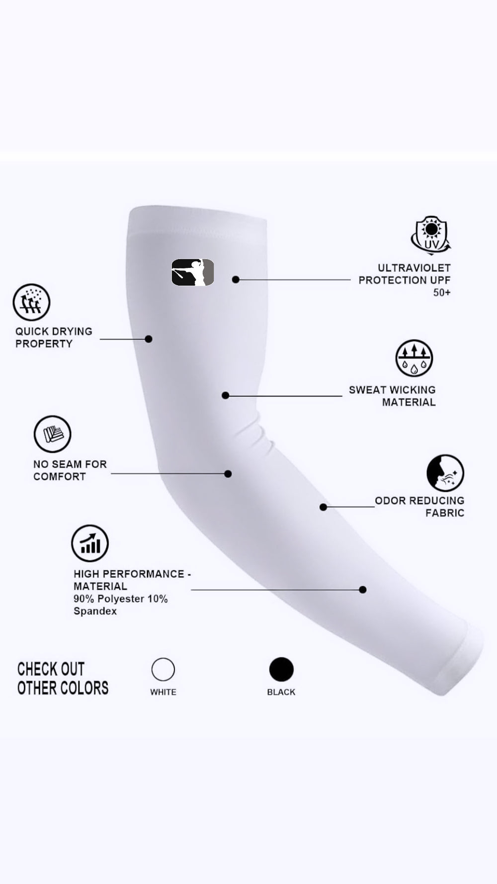 Performance arm sleeve (white)