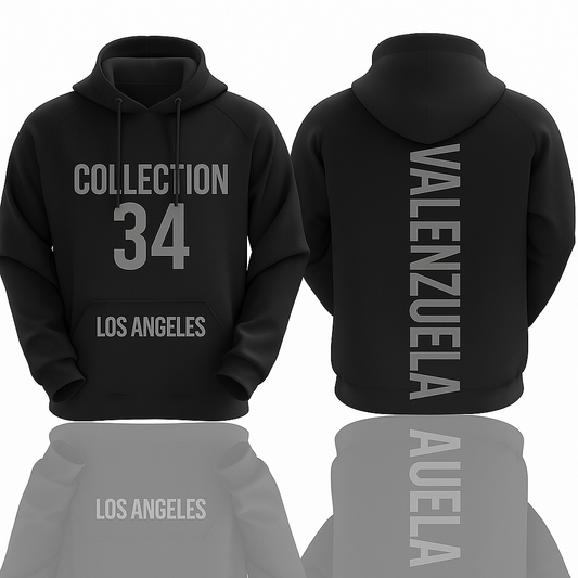 Collection 34 hoodie - black and silver - ADULT