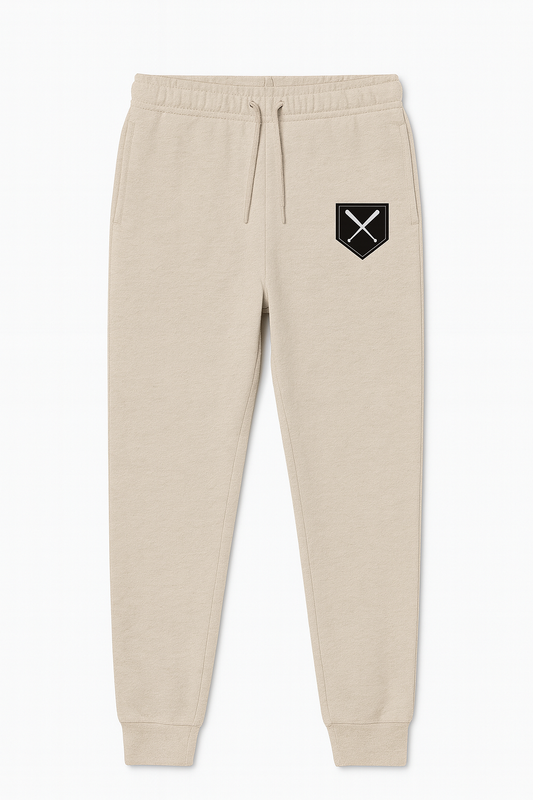 Mens quality heavyweight Joggers with Home plate logo -