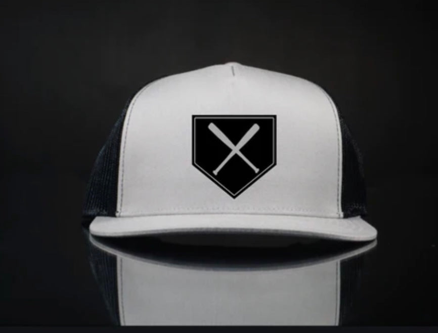 Home plate logo trucker snapback